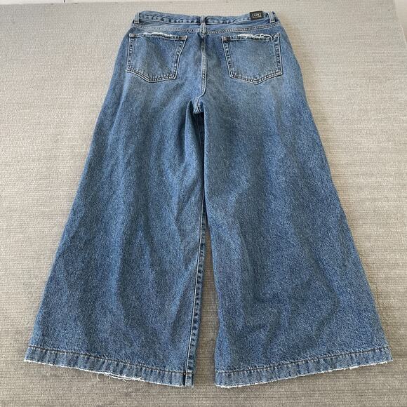 C/E By Current Elliott Extra Wide Leg Crop Jeans Women 31x27 Casual Loose - Picture 2 of 8